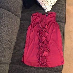 Sleeveless, Maroon Top